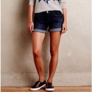 Anthropologie | Pilcro & the Letterpress Denim Shorts | Dark Wash | Sz 27